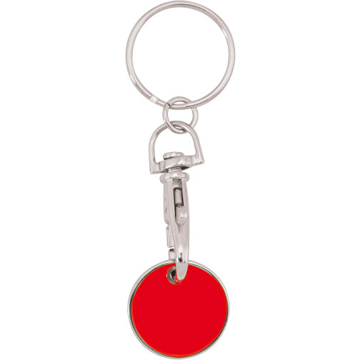 Schlüsselanhänger EK-Chip EUROMARKET , rot, Metallic, 6,00cm (Breite), Bild 1