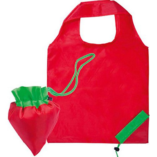 Faltbare Tasche CORNI , tomatenrot, Polyester 19T, 40,00cm x 38,00cm (Länge x Breite), Bild 1