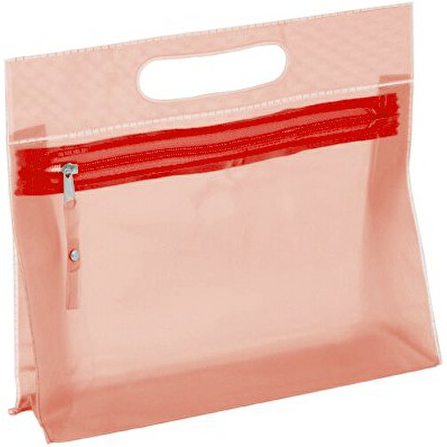 Kosmetik Tasche FERGI , rot, PVC, 24,00cm x 6,50cm x 21,00cm (Länge x Höhe x Breite), Bild 1