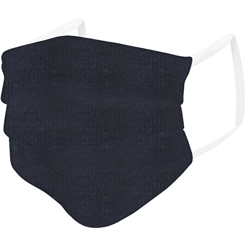 Mund-Nasen-Maske , graphitgrau, Baumwolle, 11,00cm x 9,00cm (Länge x Breite), Bild 2