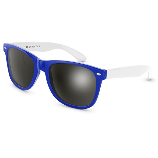 SunShine Glänzend - UV 400 , Promo Effects, blau/weiß, Rahmen aus Polycarbonat und Glass aus AC, 14,50cm x 4,80cm x 15,00cm (Länge x Höhe x Breite), Bild 1
