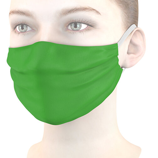 Mund-Nasen-Maske , grün, Polyester, 11,00cm x 9,00cm (Länge x Breite), Bild 1