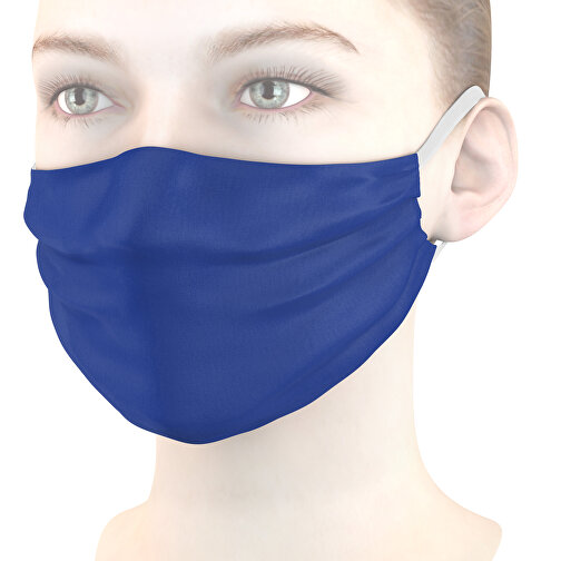 Mund-Nasen-Maske , dunkelblau, Polyester, 11,00cm x 9,00cm (Länge x Breite), Bild 1