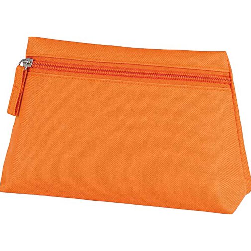 Kosmetik Tasche BRITNEY , orange, Polyester 6D, 22,00cm x 6,00cm x 14,00cm (Länge x Höhe x Breite), Bild 1
