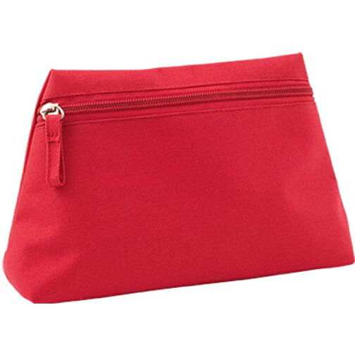 Kosmetik Tasche BRITNEY , rot, Polyester 6D, 22,00cm x 6,00cm x 14,00cm (Länge x Höhe x Breite), Bild 1