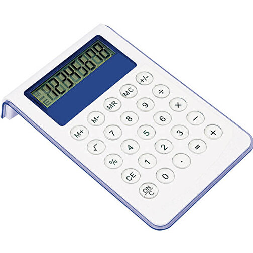 Taschenrechner MYD , blau, ABS, 10,50cm x 3,50cm x 16,50cm (Länge x Höhe x Breite), Bild 1