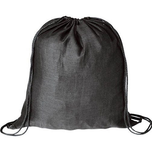 Rucksack BASS , schwarz, 100% Baumwolle, 37,00cm x 41,00cm (Länge x Breite), Bild 1