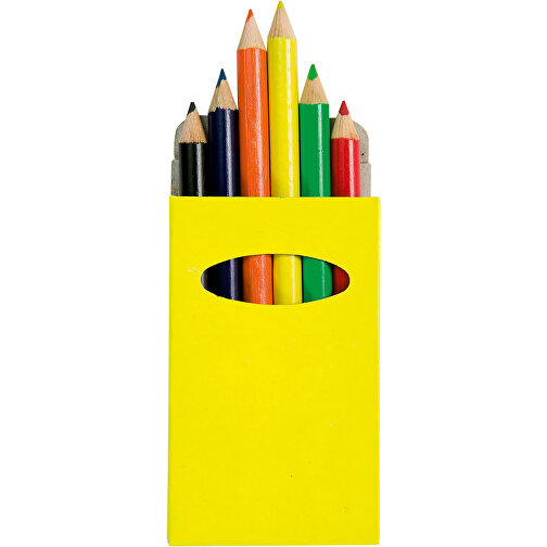 Bleistiftbox GARTEN , gelb, Karton, 5,00cm x 0,80cm x 9,30cm (Länge x Höhe x Breite), Bild 1