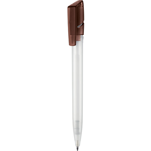 Kugelschreiber TWISTER FROZEN , Ritter-Pen, mocca-braun/weiß, ABS-Kunststoff, 14,50cm (Länge), Bild 1