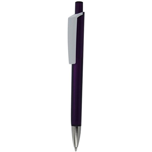 Kugelschreiber Tri-Star Transparent S , Ritter-Pen, pflaumen-lila, ABS-Kunststoff, 14,00cm (Länge), Bild 1