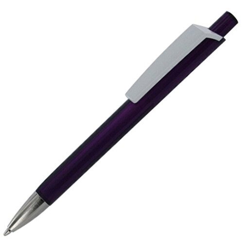 Kugelschreiber Tri-Star Transparent S , Ritter-Pen, pflaumen-lila, ABS-Kunststoff, 14,00cm (Länge), Bild 2