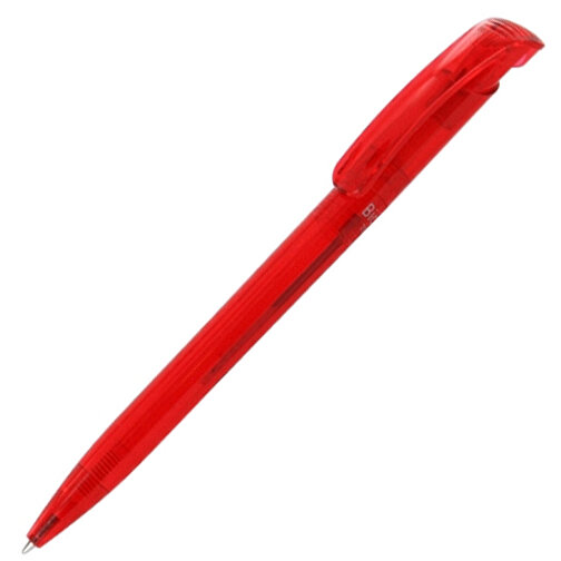 Kugelschreiber BIO-CLEAR , Ritter-Pen, feuerrot, ABS-Kunststoff, 14,80cm (Länge), Bild 2