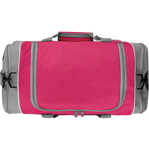 Sporttasche GYM , grau, pink, 600D Polyester, 48,00cm x 27,00cm x 30,00cm (Länge x Höhe x Breite), Bild 5