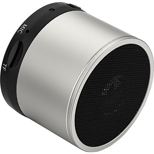 Bluetooth® Lautsprecher „Blues“ , Promo Effects, silber, ABS, Metall, Gummi, 5,00cm (Höhe), Bild 3