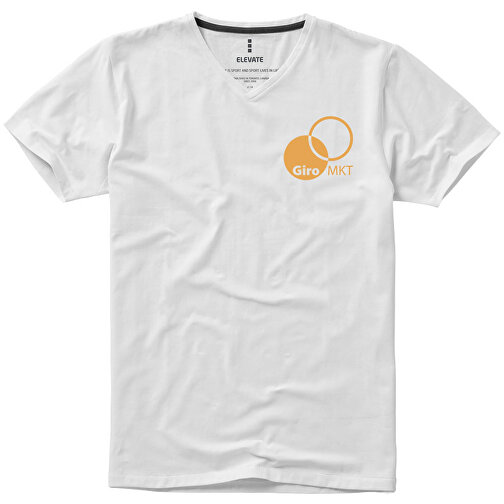 Kawartha T-Shirt Für Herren Mit V-Ausschnitt , Green Concept, weiß, Single jersey Strick 95% GOTS zertifizierte Bio Baumwolle, 5% Elastan, 200 g/m2, M, , Bild 2
