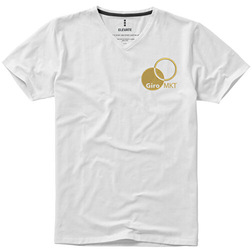 Kawartha T-Shirt Für Herren Mit V-Ausschnitt , Green Concept, weiß, Single jersey Strick 95% Bio Baumwolle, 5% Elastan, 200 g/m2, XXL, , Bild 4