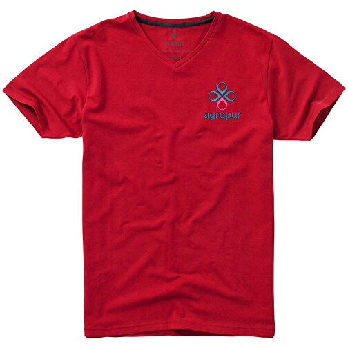 Kawartha T-Shirt Für Herren Mit V-Ausschnitt , Green Concept, rot, Single jersey Strick 95% Bio Baumwolle, 5% Elastan, 200 g/m2, L, , Bild 4