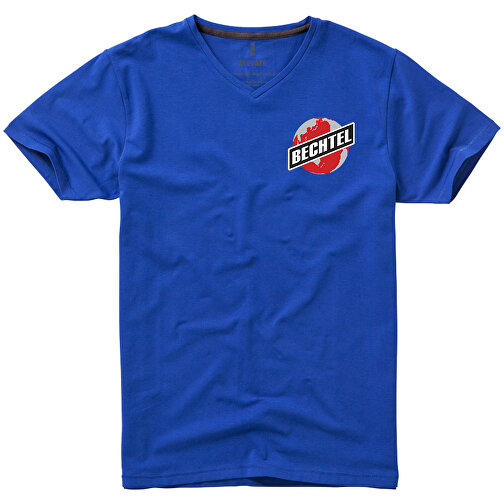 Kawartha T-Shirt Für Herren Mit V-Ausschnitt , Green Concept, blau, Single jersey Strick 95% Bio Baumwolle, 5% Elastan, 200 g/m2, L, , Bild 2