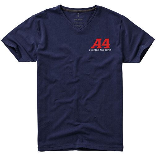 Kawartha T-Shirt Für Herren Mit V-Ausschnitt , Green Concept, navy, Single jersey Strick 95% Bio Baumwolle, 5% Elastan, 200 g/m2, L, , Bild 2