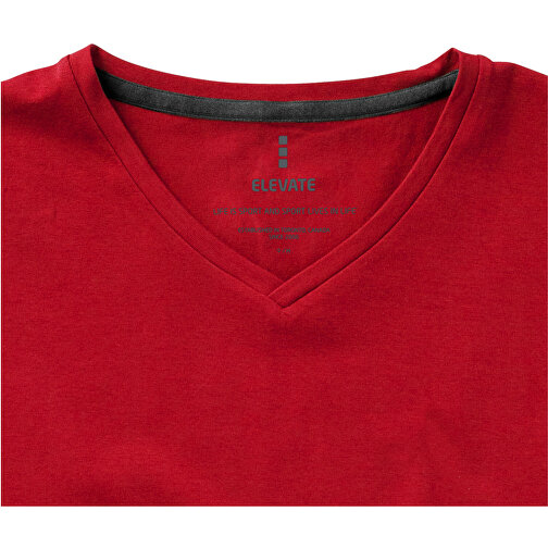 Kawartha T-Shirt Für Damen Mit V-Ausschnitt , Green Concept, rot, Single jersey Strick 95% Bio Baumwolle, 5% Elastan, 200 g/m2, M, , Bild 6