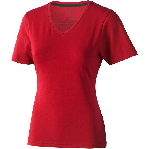 Kawartha T-Shirt Für Damen Mit V-Ausschnitt , Green Concept, rot, Single jersey Strick 95% Bio Baumwolle, 5% Elastan, 200 g/m2, XL, , Bild 1