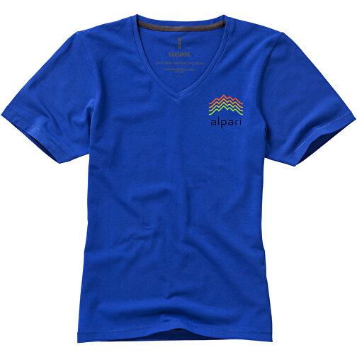 Kawartha T-Shirt Für Damen Mit V-Ausschnitt , Green Concept, blau, Single jersey Strick 95% Bio Baumwolle, 5% Elastan, 200 g/m2, XL, , Bild 2
