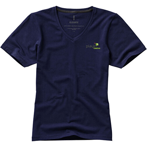 Kawartha T-Shirt Für Damen Mit V-Ausschnitt , Green Concept, navy, Single jersey Strick 95% Bio Baumwolle, 5% Elastan, 200 g/m2, XL, , Bild 5