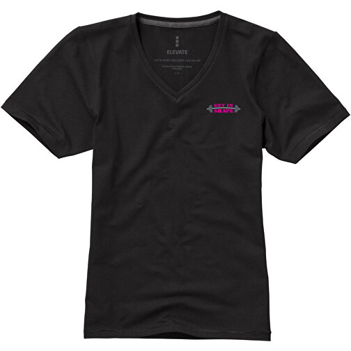 Kawartha T-Shirt Für Damen Mit V-Ausschnitt , Green Concept, schwarz, Single jersey Strick 95% Bio Baumwolle, 5% Elastan, 200 g/m2, L, , Bild 2