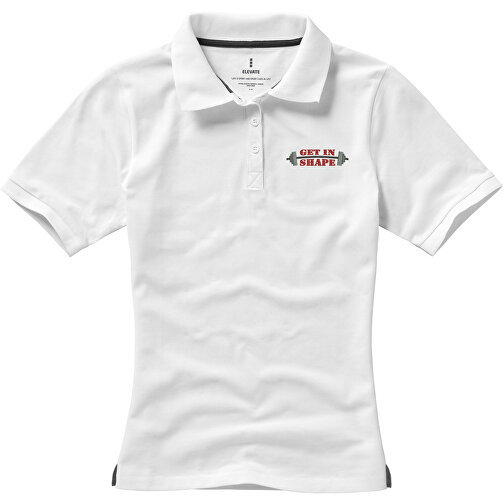 Calgary Poloshirt Für Damen , weiß, Piqué Strick  Baumwolle, 200 g/m2, XL, , Bild 3