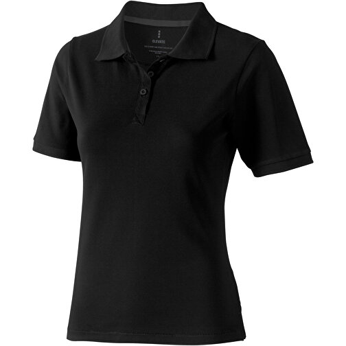 Calgary Poloshirt Für Damen , schwarz, Piqué Strick  Baumwolle, 200 g/m2, M, , Bild 1
