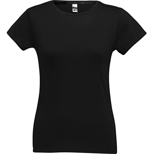 THC SOFIA. Tailliertes Damen-T-Shirt , schwarz, 100% Baumwolle, XL, 66,00cm x 50,00cm (Länge x Breite), Bild 1