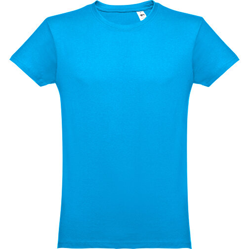 THC LUANDA. Herren-T-Shirt Aus Baumwolle Im Schlauchformat , wasserblau, 100% Baumwolle, S, 69,00cm x 50,00cm (Länge x Breite), Bild 1