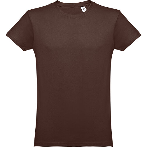 THC LUANDA. Herren-T-Shirt Aus Baumwolle Im Schlauchformat , dunkelbraun, 100% Baumwolle, M, 72,00cm x 53,00cm (Länge x Breite), Bild 1