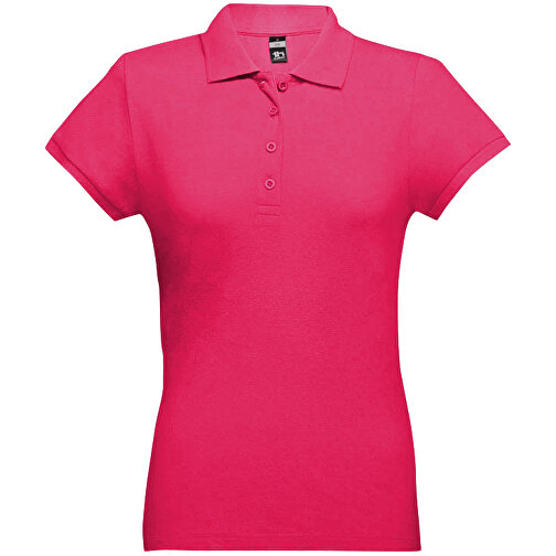 THC EVE. Damen Poloshirt , hellgrau melliert, 100% Baumwolle, S, 60,00cm x 40,00cm (Länge x Breite), Bild 2