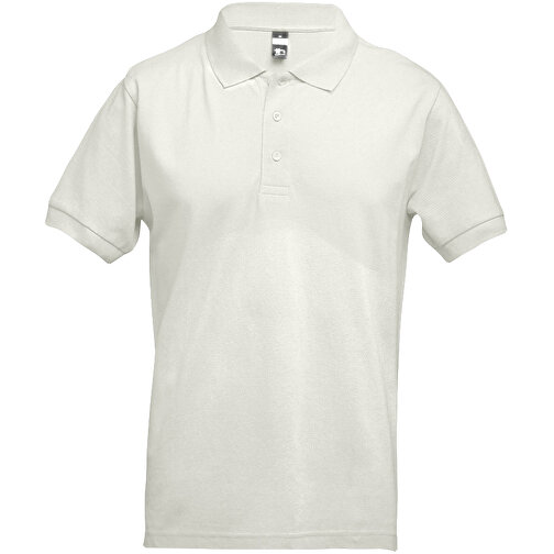 THC ADAM. Herren Poloshirt , pastellweiß, 100% Baumwolle, L, 71,50cm x 54,00cm (Länge x Breite), Bild 1