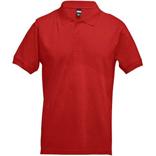 THC ADAM. Kurzarm-Poloshirt Aus Baumwolle Für Herren , rot, 100% Baumwolle, L, 71,50cm x 54,00cm (Länge x Breite), Bild 1