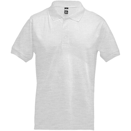THC ADAM 3XL. Herren Poloshirt , weiß melliert, Baumwolle und Polyester, 3XL, , Bild 1