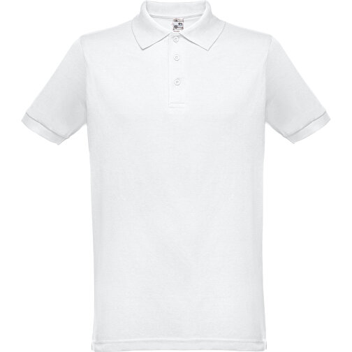 THC BERLIN WH. Kurzärmeliges Herren-Poloshirt. Farbe Weiß , weiß, Baumwolle und Polyester, L, 74,00cm x 54,00cm (Länge x Breite), Bild 1