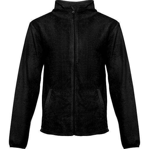 THC HELSINKI. Herren-Fleecejacke Aus Polyester , schwarz, Polyester, M, 71,00cm x 54,00cm (Länge x Breite), Bild 1