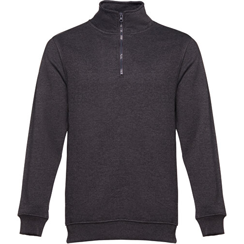 THC BUDAPEST. Unisex Sweatshirt , anthrazit melliert, Baumwolle und Polyester, M, 73,00cm x 54,00cm (Länge x Breite), Bild 1