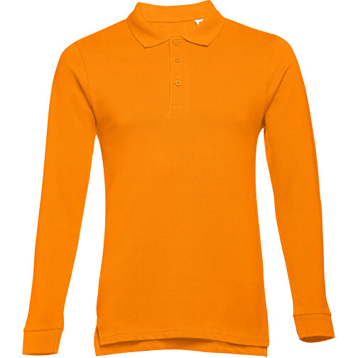 THC BERN. Langarm-Poloshirt Für Herren Aus Kardierter Baumwolle , orange, 100% Baumwolle, M, 69,50cm x 50,00cm (Länge x Breite), Bild 1
