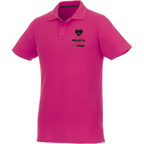 Helios Poloshirt Für Herren , magenta, Piqué Strick 100% BCI Baumwolle, 180 g/m2, S, , Bild 3