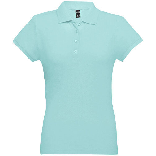 THC EVE. Damen Poloshirt , menthol grün, 100% Baumwolle, L, 64,00cm x 46,00cm (Länge x Breite), Bild 1