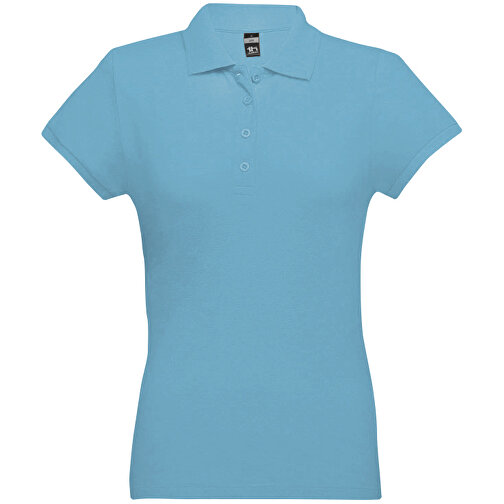 THC EVE. Damen Poloshirt , hellblau, 100% Baumwolle, XL, 66,00cm x 49,00cm (Länge x Breite), Bild 1