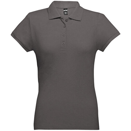 THC EVE. Damen Poloshirt , grau, 100% Baumwolle, M, 62,00cm x 43,00cm (Länge x Breite), Bild 1