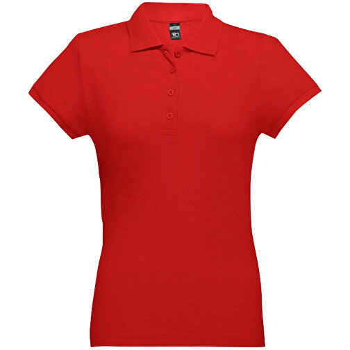 THC EVE. Damen Poloshirt , rot, 100% Baumwolle, S, 60,00cm x 40,00cm (Länge x Breite), Bild 1
