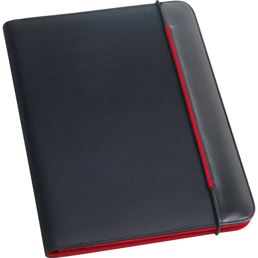 FITZGERALD. A4 Schreibmappe , rot, Lederimitation und 800D Polyester, 0,35cm (Höhe), Bild 1