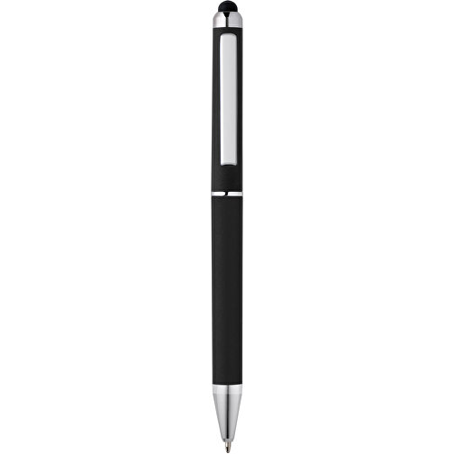 ESLA. Kugelschreiber Mit Metallfinish , schwarz, Kunststoff, , Bild 1