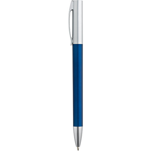 ELBE. Kugelschreiber Mit Drehmechanik, Metallclip , blau, Kunststoff, , Bild 1