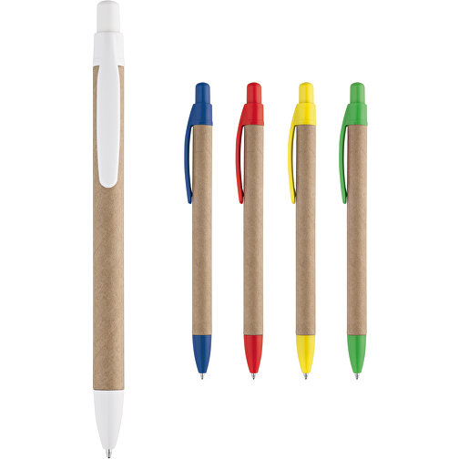 REMI. Kugelschreiber Aus Kraftpapier , gelb, Kraftpapier, , Bild 4